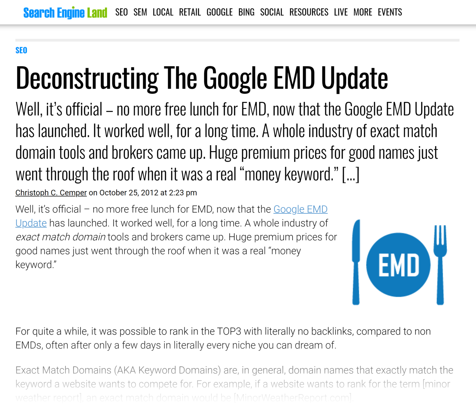 Exact Match Domain