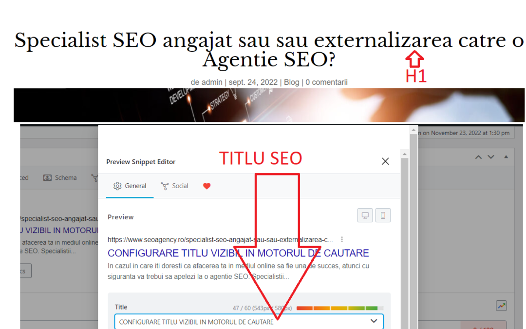 Titlul SEO vs Titlu H1 in WordPress: Care sunt diferentele?