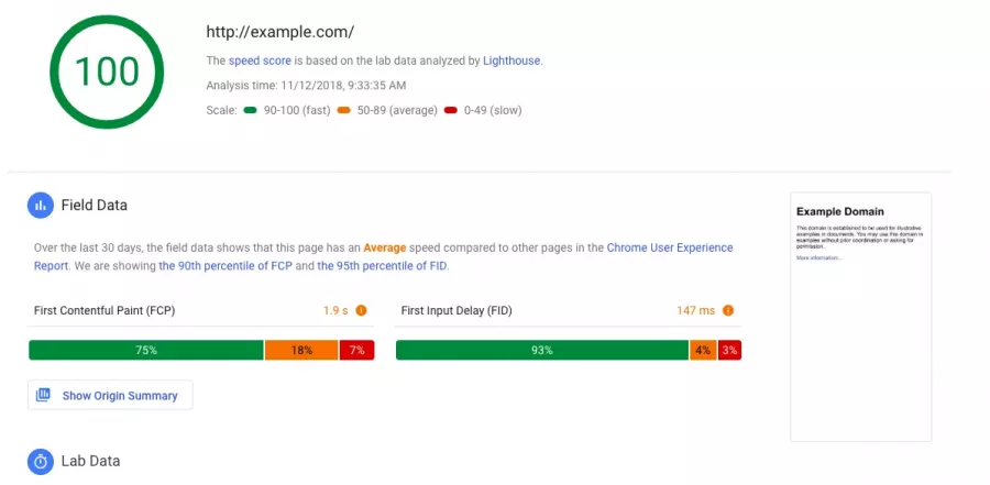 google pagespeed 100