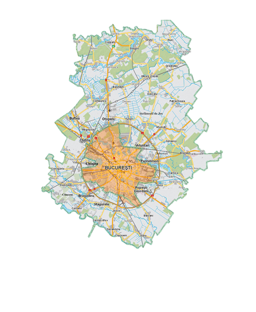 harta ilfov bucuresti